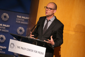 BEVERLY HILLS, CA – April 14, 2016:  Dominic Patten speaks onstage at PaleyLive: An Evening with Angie Tribeca on April 14, 2016 at The Paley Center for Media in Beverly Hills. © Imeh Bryant for the Paley Center