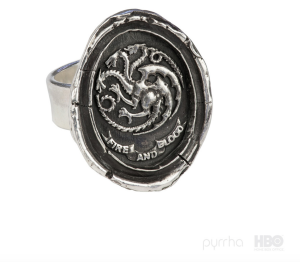  House Targaryen Talisman Ring - Pyrrha  - 2 House Targaryen Talisman Ring - Pyrrha  - 3 HOUSE TARGARYEN TALISMAN RING $270 USD